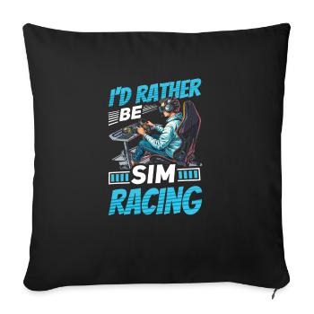 Simulator Cockpit Esports Sim Racing - Sofa pillowcase 17,3'' x 17,3'' (45 x 45 cm) - black - Front