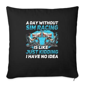 Simulator Cockpit Esports Sim Racing - Sofakissenbezug 45 x 45 cm - Schwarz - Vorne