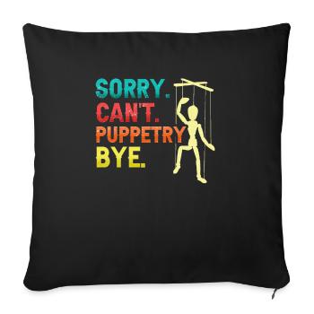 Marionnettiste, marionnettiste - Housse de coussin décorative 45 x 45 cm - noir - Devant