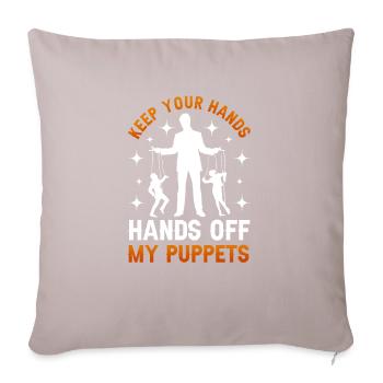 Puppeteer, puppeteer - Sofa pillowcase 17,3'' x 17,3'' (45 x 45 cm) - light taupe - Front
