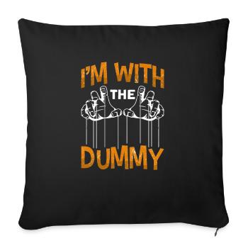 Marionnettiste, marionnettiste - Housse de coussin décorative 45 x 45 cm - noir - Devant