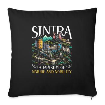 Sintra Portugal Travel Vacation Country Portugese - Sofa pillowcase 17,3'' x 17,3'' (45 x 45 cm) - black - Front