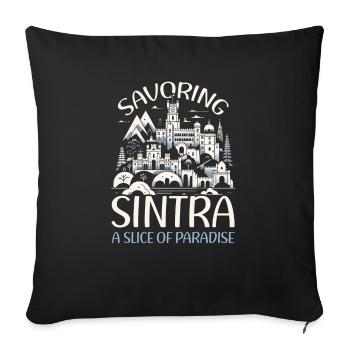 Sintra Portugal Travel Vacation Country Portugese - Sofa pillowcase 17,3'' x 17,3'' (45 x 45 cm) - black - Front