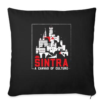 Sintra Portugal Travel Vacation Country Portugese - Sofa pillowcase 17,3'' x 17,3'' (45 x 45 cm) - black - Front