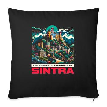 Sintra Portugal Travel Vacation Country Portugese - Sofa pillowcase 17,3'' x 17,3'' (45 x 45 cm) - black - Front