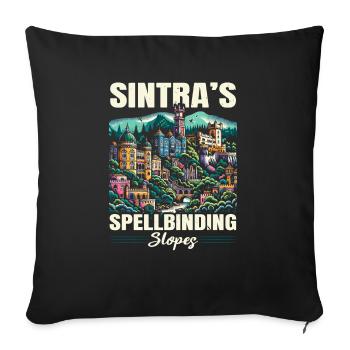 Sintra Portugal Travel Vacation Country Portugese - Sofa pillowcase 17,3'' x 17,3'' (45 x 45 cm) - black - Front