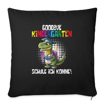 School child 2024 School enrolment 2024 Back to school - Sofa pillowcase 17,3'' x 17,3'' (45 x 45 cm) - black - Front