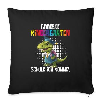 School child 2024 School enrolment 2024 Back to school - Sofa pillowcase 17,3'' x 17,3'' (45 x 45 cm) - black - Front