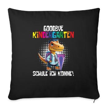 School child 2024 School enrolment 2024 Back to school - Sofa pillowcase 17,3'' x 17,3'' (45 x 45 cm) - black - Front