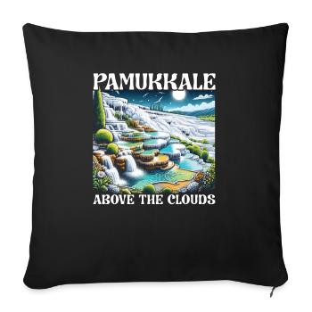 Pamukkale Turkey Travel Vacation I Love Turkey - Sofa pillowcase 17,3'' x 17,3'' (45 x 45 cm) - black - Front