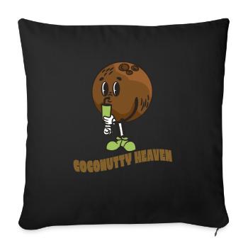 Coconut Lover Juice Beach Tropical Summer - Sofa pillowcase 17,3'' x 17,3'' (45 x 45 cm) - black - Front