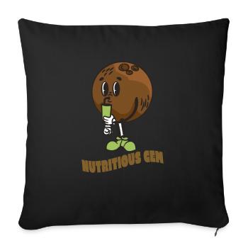 Coconut Lover Juice Beach Tropical Summer - Sofa pillowcase 17,3'' x 17,3'' (45 x 45 cm) - black - Front