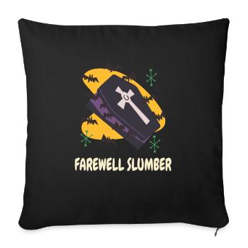Cercueil de la mort Goth cercueil effrayant Halloween Vampires - Housse de coussin décorative 45 x 45 cm - noir - Devant