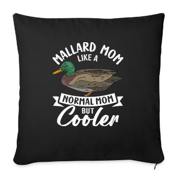 Duck Mallard - Sofa pillowcase 17,3'' x 17,3'' (45 x 45 cm) - black - Front