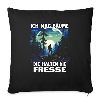 Hiking T for hiking fans ideal for trekking - Sofa pillowcase 17,3'' x 17,3'' (45 x 45 cm) - black - Front
