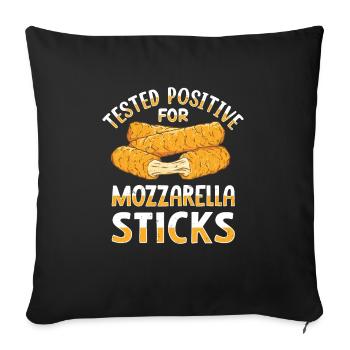 Mozzarella Sticks Cheese - Sofa pillowcase 17,3'' x 17,3'' (45 x 45 cm) - black - Front