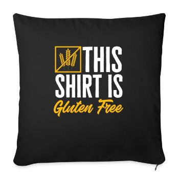 Gluten Free Gluten Intolerance - Sofa pillowcase 17,3'' x 17,3'' (45 x 45 cm) - black - Front