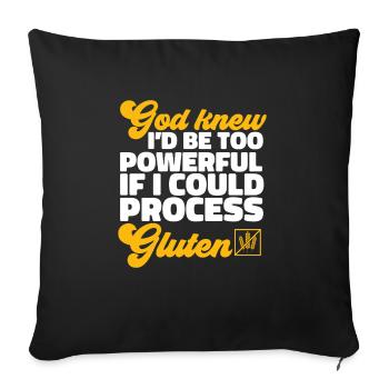 Gluten Free Gluten Intolerance - Sofa pillowcase 17,3'' x 17,3'' (45 x 45 cm) - black - Front