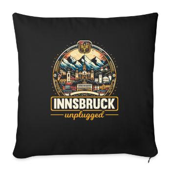 Innsbruck Austria Travel Vacation Austrian - Sofa pillowcase 17,3'' x 17,3'' (45 x 45 cm) - black - Front