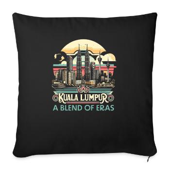Kuala Lumpur Malaisie Voyage Vacances Malaisien - Housse de coussin décorative 45 x 45 cm - noir - Devant