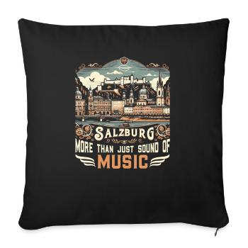Salzburg Austria Travel Vacation Country Austrian - Sofa pillowcase 17,3'' x 17,3'' (45 x 45 cm) - black - Front