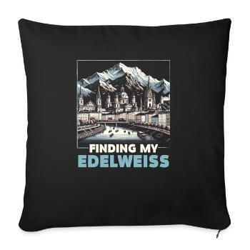 Salzburg Austria Travel Vacation Country Austrian - Sofa pillowcase 17,3'' x 17,3'' (45 x 45 cm) - black - Front