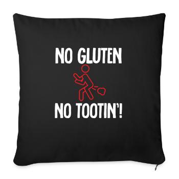 Gluten Free Gluten Intolerance - Sofa pillowcase 17,3'' x 17,3'' (45 x 45 cm) - black - Front