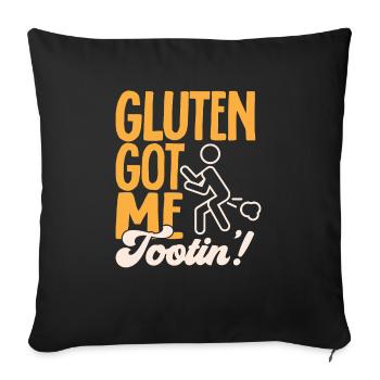 Gluten Free Gluten Intolerance - Sofa pillowcase 17,3'' x 17,3'' (45 x 45 cm) - black - Front