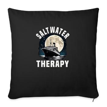 Saltwater Therapy Cruise Ship Vacation Group - Sofa pillowcase 17,3'' x 17,3'' (45 x 45 cm) - black - Front