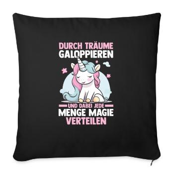 Licorne - Housse de coussin décorative 45 x 45 cm - noir - Devant