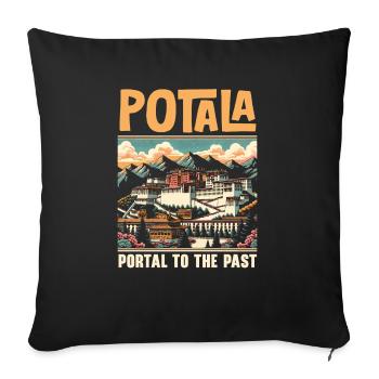 Potala Palace China Travel Vacation Chinese - Sofa pillowcase 17,3'' x 17,3'' (45 x 45 cm) - black - Front