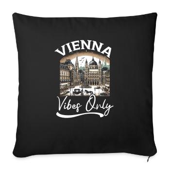Vienna Austria Travel Vacation Country Austrian - Sofa pillowcase 17,3'' x 17,3'' (45 x 45 cm) - black - Front