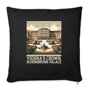 Schönbrunn Palace Austria Travel Vacation Austrian - Sofa pillowcase 17,3'' x 17,3'' (45 x 45 cm) - black - Front