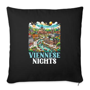 Vienna Austria Travel Vacation Country Austrian - Sofa pillowcase 17,3'' x 17,3'' (45 x 45 cm) - black - Front