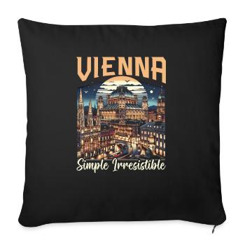 Vienna Austria Travel Vacation Country Austrian - Sofa pillowcase 17,3'' x 17,3'' (45 x 45 cm) - black - Front