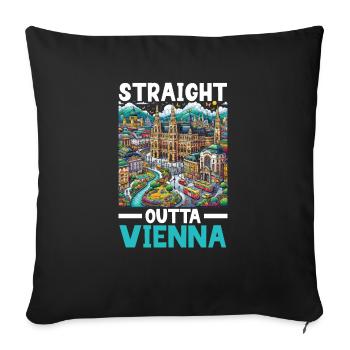 Vienna Austria Travel Vacation Country Austrian - Sofa pillowcase 17,3'' x 17,3'' (45 x 45 cm) - black - Front