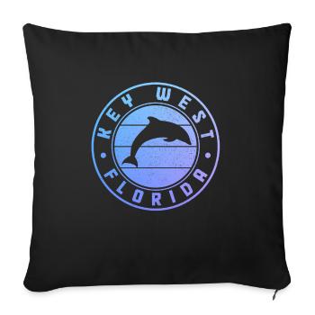 Key West Florida Souvenir USA - Sofa pillowcase 17,3'' x 17,3'' (45 x 45 cm) - black - Front
