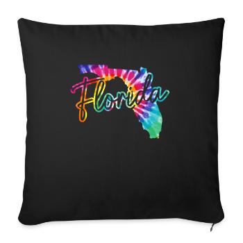Floride Souvenir États-Unis Amérique - Housse de coussin décorative 45 x 45 cm - noir - Devant