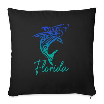 Floride Souvenir États-Unis Amérique - Housse de coussin décorative 45 x 45 cm - noir - Devant