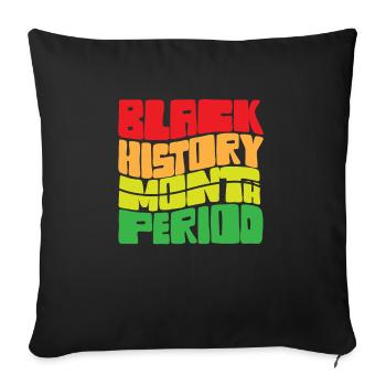 Black History Month Period African American Pride - Sofa pillowcase 17,3'' x 17,3'' (45 x 45 cm) - black - Front
