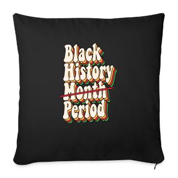 Black History Month Period African American Pride - Sofa pillowcase 17,3'' x 17,3'' (45 x 45 cm) - black - Front