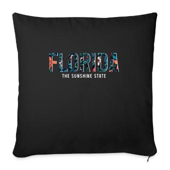 Floride Souvenir États-Unis Amérique - Housse de coussin décorative 45 x 45 cm - noir - Devant