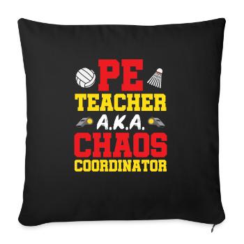 Physical Education Teacher Physical Education Teacher - Sofa pillowcase 17,3'' x 17,3'' (45 x 45 cm) - black - Front