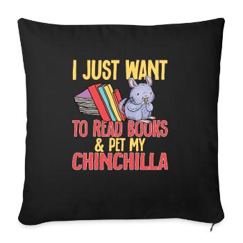Chinchilla - Housse de coussin décorative 45 x 45 cm - noir - Devant