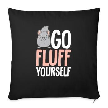 Chinchilla - Housse de coussin décorative 45 x 45 cm - noir - Devant