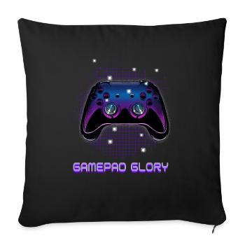Gamers Video Gaming Geek Console Game Controller - Sofakissenbezug 45 x 45 cm - Schwarz - Vorne