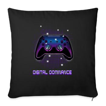 Gamers Video Gaming Geek Console Contrôleur de jeu - Housse de coussin décorative 45 x 45 cm - noir - Devant