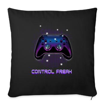 Gamers Video Gaming Geek Console Game Controller - Sofakissenbezug 45 x 45 cm - Schwarz - Vorne