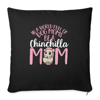 Chinchilla - Housse de coussin décorative 45 x 45 cm - noir - Devant