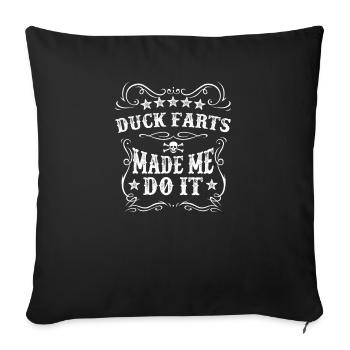 Canard pets Me Do It Cocktail Drôle Boisson Alcoolisée - Housse de coussin décorative 45 x 45 cm - noir - Devant
